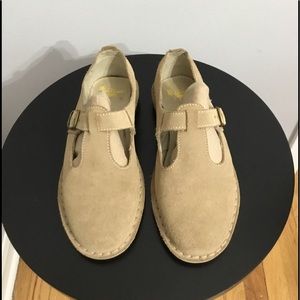 Dr. Martens Tan Suede Mary Jane Shoes
